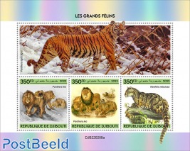 Big cats (Panthera leo; Neofelis nebulosa) Background info: Panthera tigris tigris [3v 1050 FD]