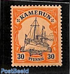 30pf, Kamerun, Stamp out of set