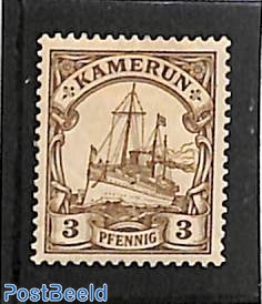 3pf, Kamerun, Stamp out of set