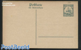 Kiautschou, Reply Paid Postcard  2/2c
