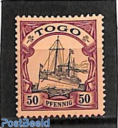50pf, Togo, Stamp out of set