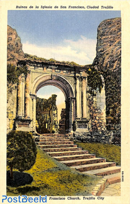 Postcard 4c, Ruins of San Francisco Church