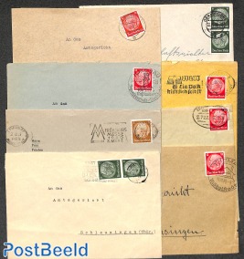 8 covers, some with special postmarks