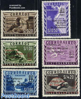 Galapagos overprints 6v