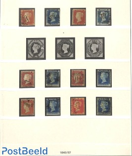Page with classic UK stamps */o