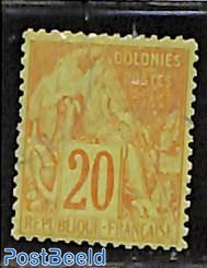 20c, Stamp out of set, without gum