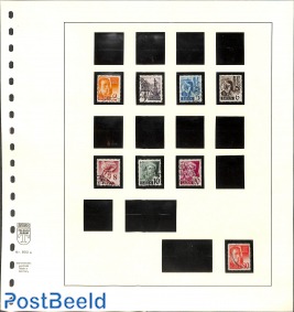 2 album pages with mainly used stamps