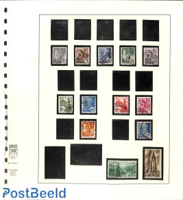 2 album pages with mainly used stamps