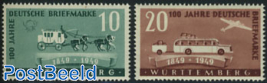 Wurttemberg, Stamp centenary 2v