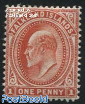 1p, WM upright, Stamp out of set