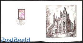 Ussel, Special FDC leaf on handmade paper with Decaris gravure, limited ed.