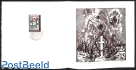 Verdun, Special FDC leaf on handmade paper with Decaris gravure, limited ed.