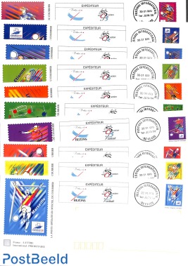 Football, 10 pre-stamped covers, 