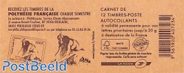 Timbres de la Polynésie Française, Booklet 12x Lettre Prioritaire