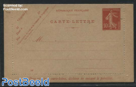 Card Letter 10c red