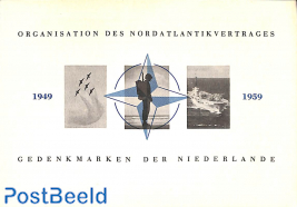 Original Dutch promotional folder from 1959, NATO stamps, German language