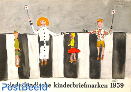 Original Dutch promotional folder from 1959, Child welfare, German language