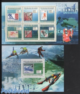 Olympic Winter Games on stamps 2 s/s