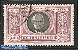5L, Manzoni, Stamp out of set, used