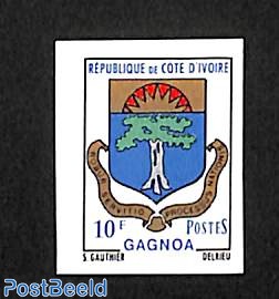 Gagnoa coat of arms 1v imperforated