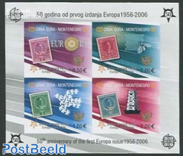 50 years Europa stamps 4v m/s, imperforated