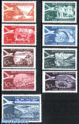 Airmail, tourism 9v