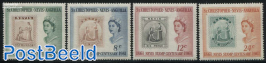 Nevis stamp centenary 4v