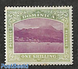 1sh, WM CC, Stamp out of set