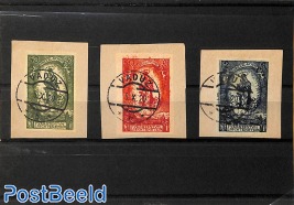 Imperforated stamps, Cancelled 5 X 20 (= first day of issue)