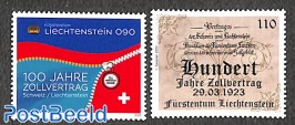 100 years Customs union, joint issue with Switzerland 2v