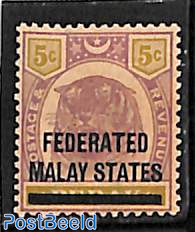 Federated Malay States, 5c, Stamp out of set
