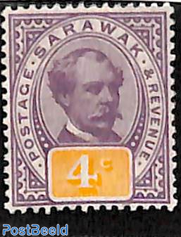 4c, Sarawak, Stamp out of set