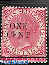 Straits Settlements, ONE CENT on2c