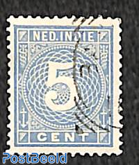 5c, perf. 12.5, lightblue, stamp out of set