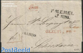 Letter from Riga to Schiedam (NL), Desinfected