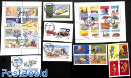 Lot unofficial stamps, mainly on Automobiles & Railways