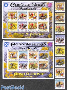 Easdale Island, World Chess overprints (red/gold) 2 m/s+ 8v