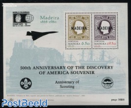Stamps s/s with private overprint 500th anniv. of the discovery of America