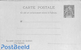 Nossi Bé, Reply Paid Postcard 10/10c