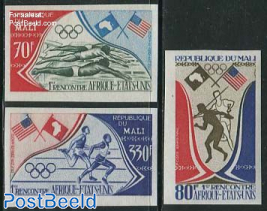 Africa-USA sports 3v, Imperforated