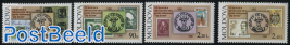 140th anniversary of first stamps 4v