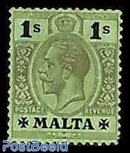 1Sh, Green front and back, Stamp out of set