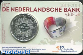 5 euro 2014 Nederlandsche Bank coincard