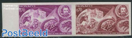 Daudet, 70c, 2 coulour proofs in pair