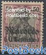 German Post, 60c on 50Pf, Stamp out of set