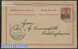 German Post, Reply Paid Postcard 10/10pf, Type b/c