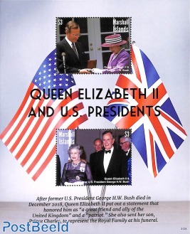 Queen Elizabeth II with pres. Bush sr. s/s