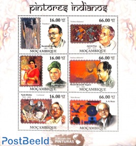 Indian painting artists 6v m/s