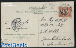 Kleinrond BIERVLIET on postcard