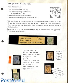 Cancellations with descriptions on stamps Curacao